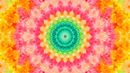 Vibrant Mandala: Colors Bloom Radiantly