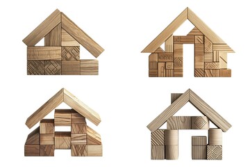 Wooden Block Houses Architectural Designs