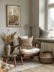 Minimalist Artwork in Vertical Frame for Modern Interior Design