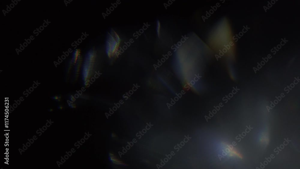 Poster mystical dark abstract with subtle light reflections and mysterious shapes in shadows