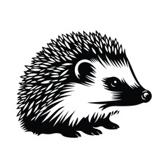 Hedgehog vector art silhouette clipart