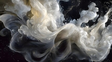 Fototapeta premium Abstract swirling clouds in a cosmic backdrop, evoking a sense of wonder and exploration.
