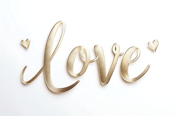 Love word on white background.