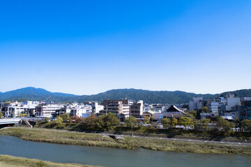 京都市鴨川の風景
