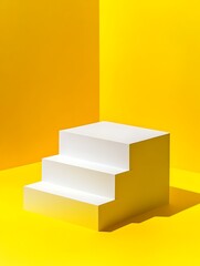 Empty yellow staircase