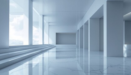 Obraz premium empty white room