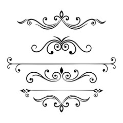 Elegant Vintage Dividers: Ornate Swirls and Calligraphic Borders