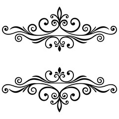 Elegant Vintage Dividers: Ornate Swirls and Calligraphic Borders