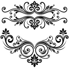 Elegant Vintage Dividers: Ornate Swirls and Calligraphic Borders