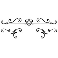 Elegant Vintage Dividers: Ornate Swirls and Calligraphic Borders