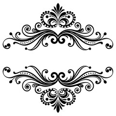 Elegant Vintage Dividers: Ornate Swirls and Calligraphic Borders