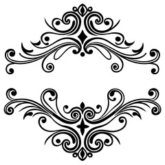 Elegant Vintage Dividers: Ornate Swirls and Calligraphic Borders