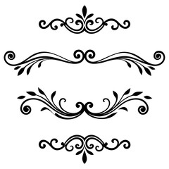 Elegant Vintage Dividers: Ornate Swirls and Calligraphic Borders