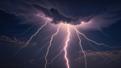 storm and lightning strike