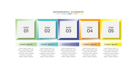 Vector infographic business template colorful design