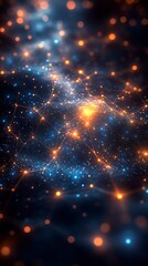 Fototapeta premium Glowing digital network technology high resolution hd image