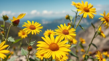 High-Altitude False Sunflowers:  Yellow Blooms in the Highlands