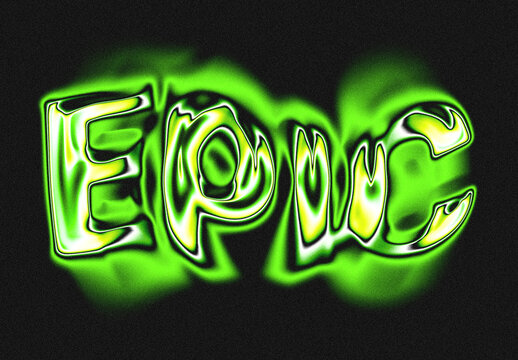 Neon Surge Epic Editable Text Effect Template