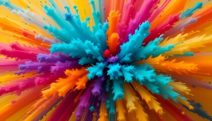 Vibrant Color Explosion: A Dynamic Burst of Hues