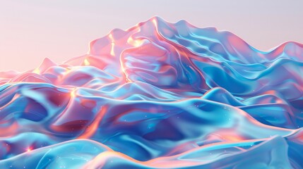 Fototapeta premium Dreamy abstract sunset featuring a swirl of pastel colors with subtle sparkling effects in the sky