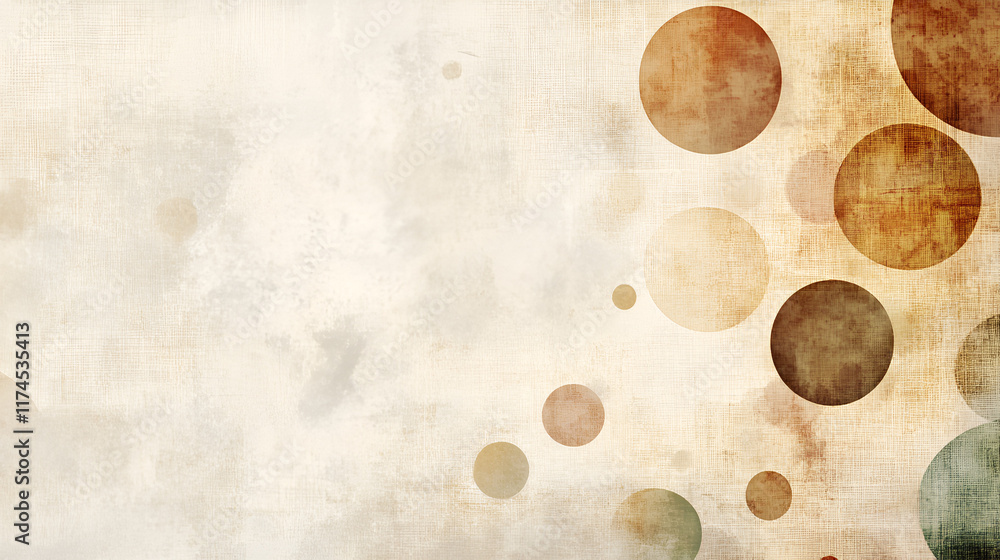 Poster vintage circles abstract background: earthy tones and textured circles create a nostalgic, vintage f