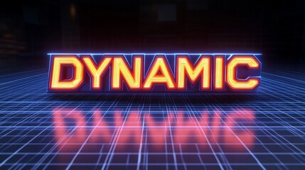 Dynamic Glow on a Cyber Grid Background