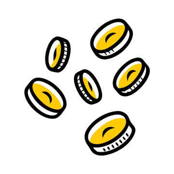 A stack of coins with a dollar sign, symbolizing wealth, savings, and financial prosperity.Vector minimalistic linear icon 