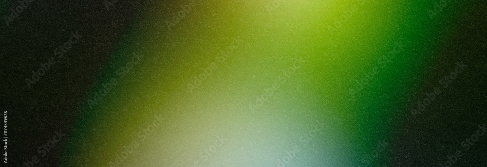 Aufkleber illuminated green ombre effect with dark shadow transitions, copy space for design projects