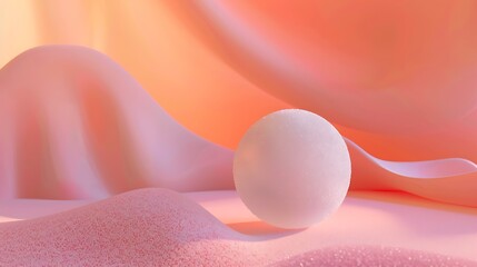 A poppit on a soft pink and orange background