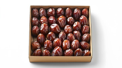 Obraz premium The box set of date palms isolated in a white background