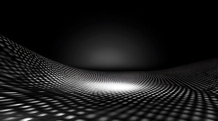 Abstract Black And White Wavy Grid Pattern
