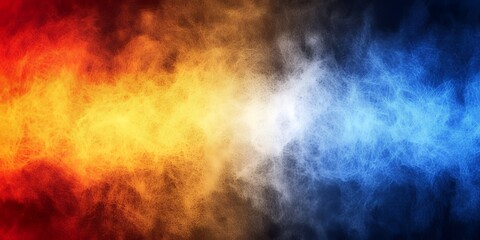 Fiery Orange and Icy Blue Abstract Background Texture