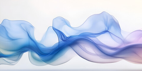 Celestial Flow: Abstract art of flowing pastel blue and pink fabric, creating a dreamy, ethereal, and serene visual. Perfect for design projects needing a calming, elegant touch. 