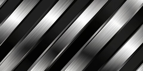 Fototapeta premium Abstract Black Silver Diagonal Stripes Texture Background