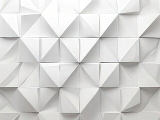 Obraz premium the AI Image Generator, Abstract Geometric White Origami Pattern