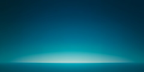 Obraz premium Serene Teal Gradient Ocean Horizon Sky Background Texture