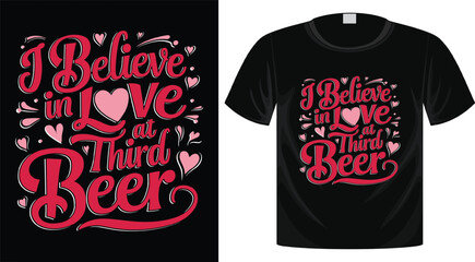 Valentine's Day Typography T-Shirt Design, Ready for Print