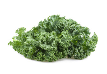kale leaves isolated on white background