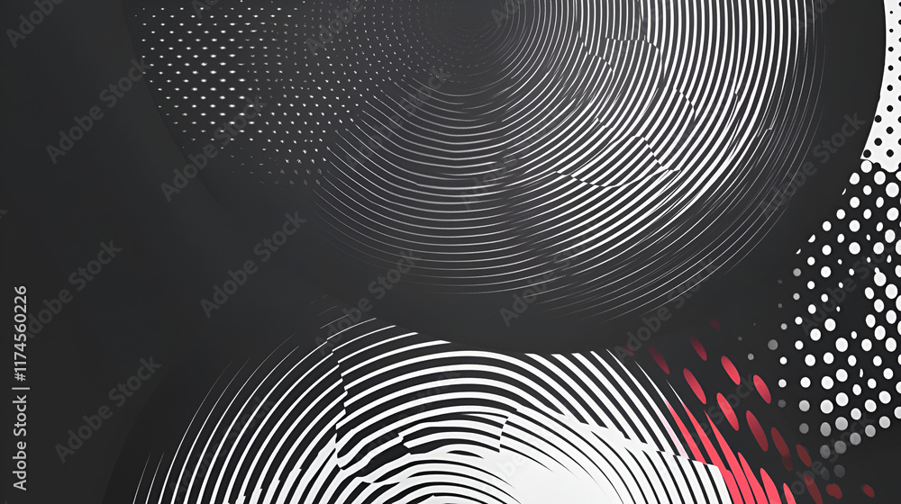 Poster abstract circular design: a mesmerizing abstract background with a modern and minimalist aesthetic. 