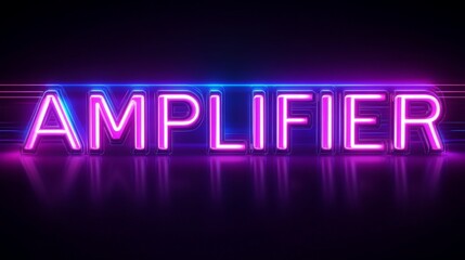 Obraz premium Futuristic Neon Amplifier with Pulsating Light Effects