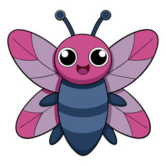 Cute cartoon bug with big eyes