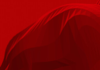Red abstract 3d silk fabric satin background wave texture vibrant walpaper	