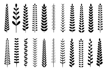 logo type laurel vector icons. Flat design for awards