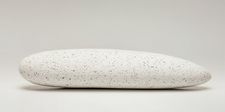 Smooth White Stone Speckled Texture Spa Decor Minimalist Design Zen Garden Oval Pebble Natural