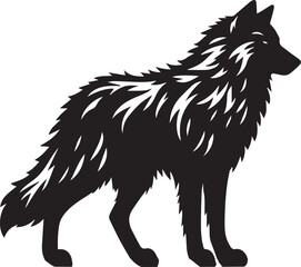 Minimalist Wolf Vector Design Art 