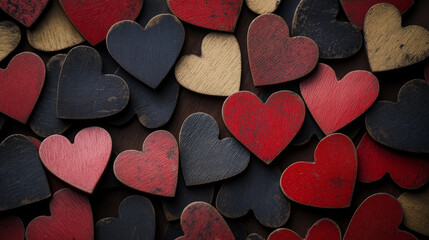 Obraz premium Happy Valentine's Day Background with Hearts and Romantic Love Design
