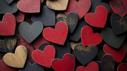 Obraz premium Happy Valentine's Day Background with Hearts and Romantic Love Design