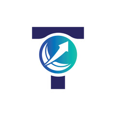 Letter T vector logo template, Colorful Letter T logo, Financial Company Logo, Financial Institute Advisors Logo Design Template Vector Icon