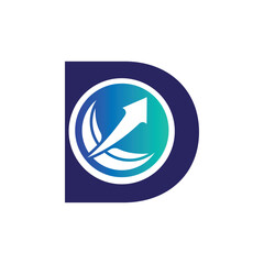 Letter D vector logo template, Colorful Letter D logo, Financial Company Logo, Financial Institute Advisors Logo Design Template Vector Icon