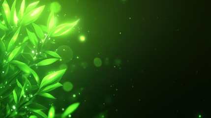 Luminous Green Leaves: A Symphony of Nature's Glow